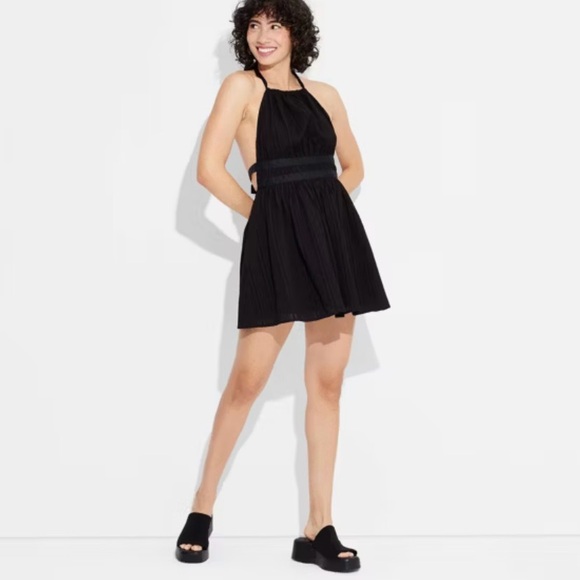 Tie Back Mini Fit and Flare Dress - Picture 2 of 11